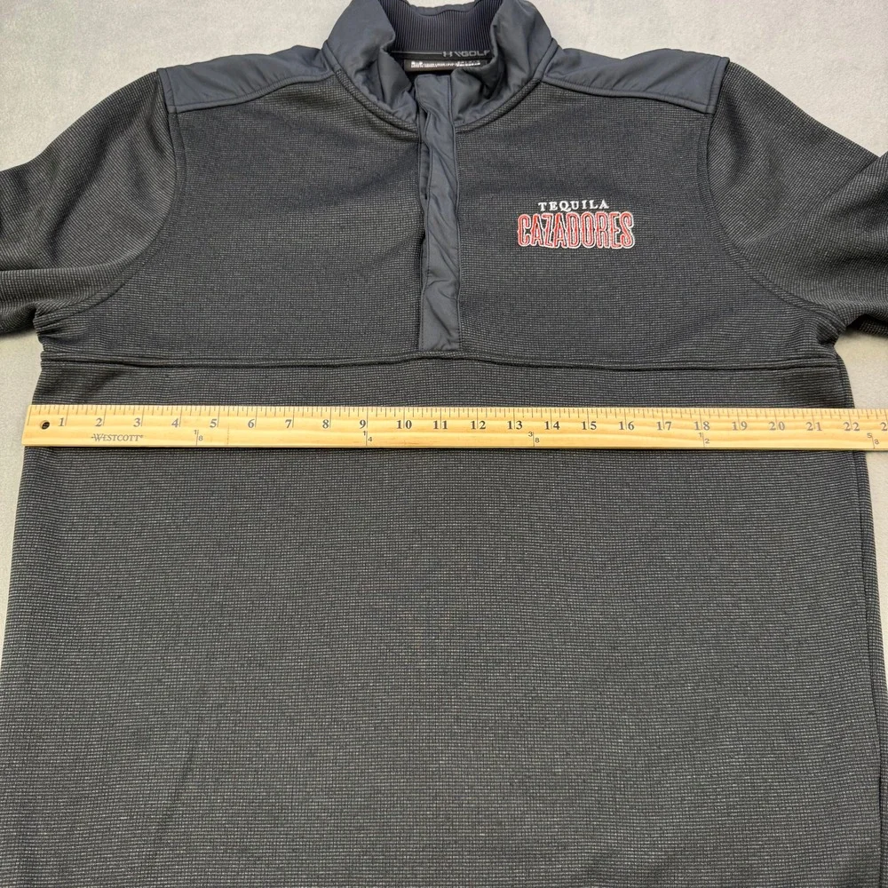Under Armour Golf Sweatshirt Mens Large Gray 1/4 Zip ColdGear Tequila Cazadores